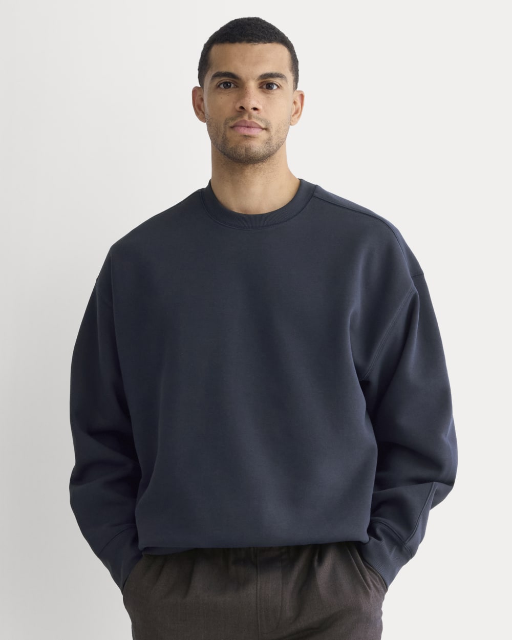 Luxe Fleece Crew Pullover |  Navy