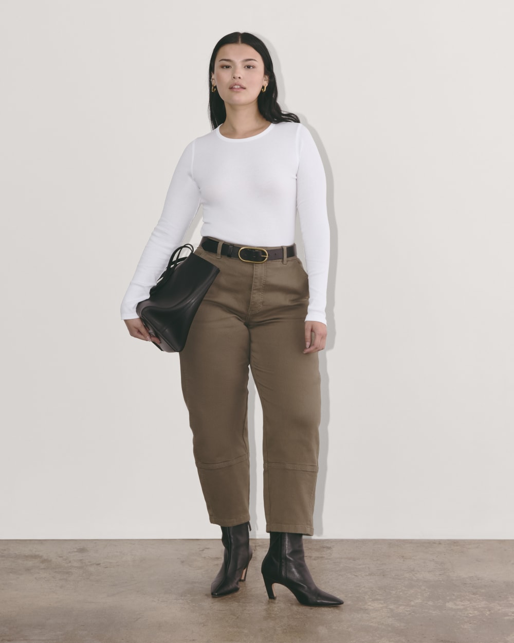 The Luxe Rib Long-Sleeve Crew | White