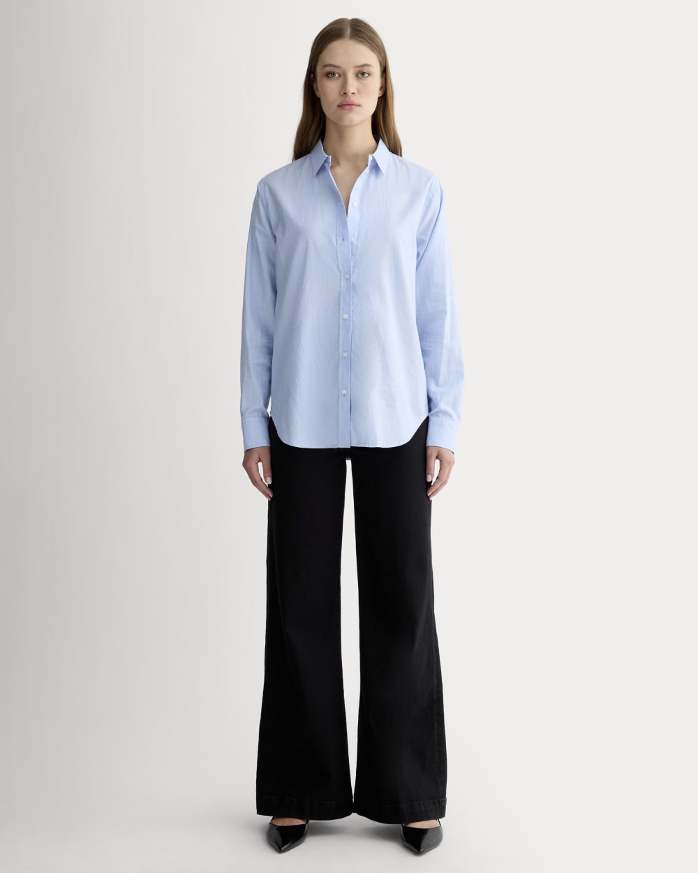 The Must-Have Shirt in Silky Cotton | Pale Blue