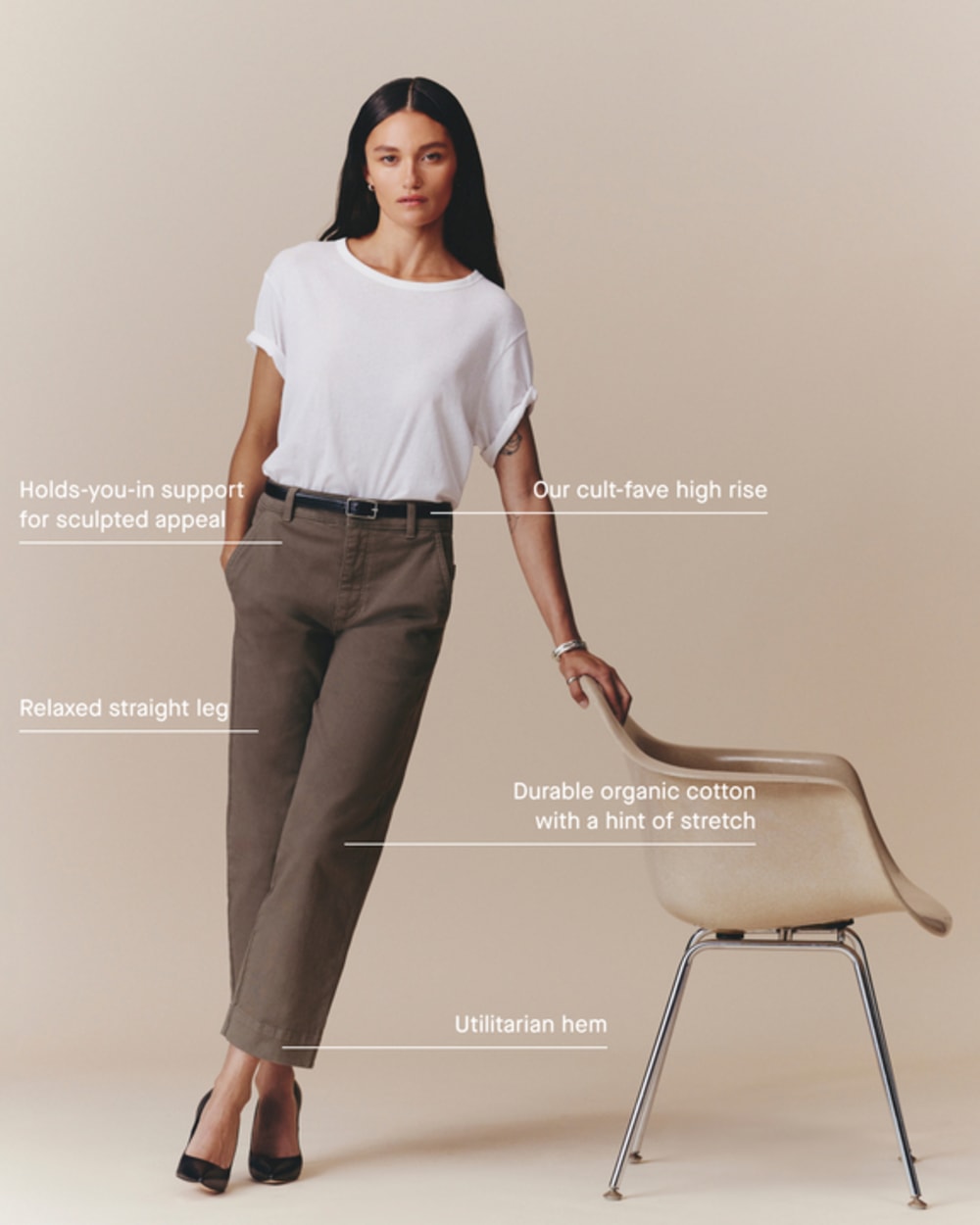 The Utility Straight-Leg Pant | Bone | 26.5" Inseam