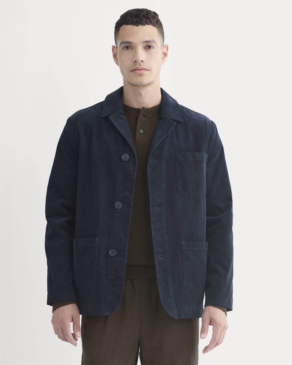 Fine Wale Corduroy Chore Blazer |  Navy