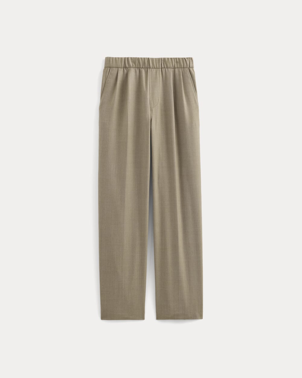 Pleated Trouser in Tailor Twill | Light Taupe