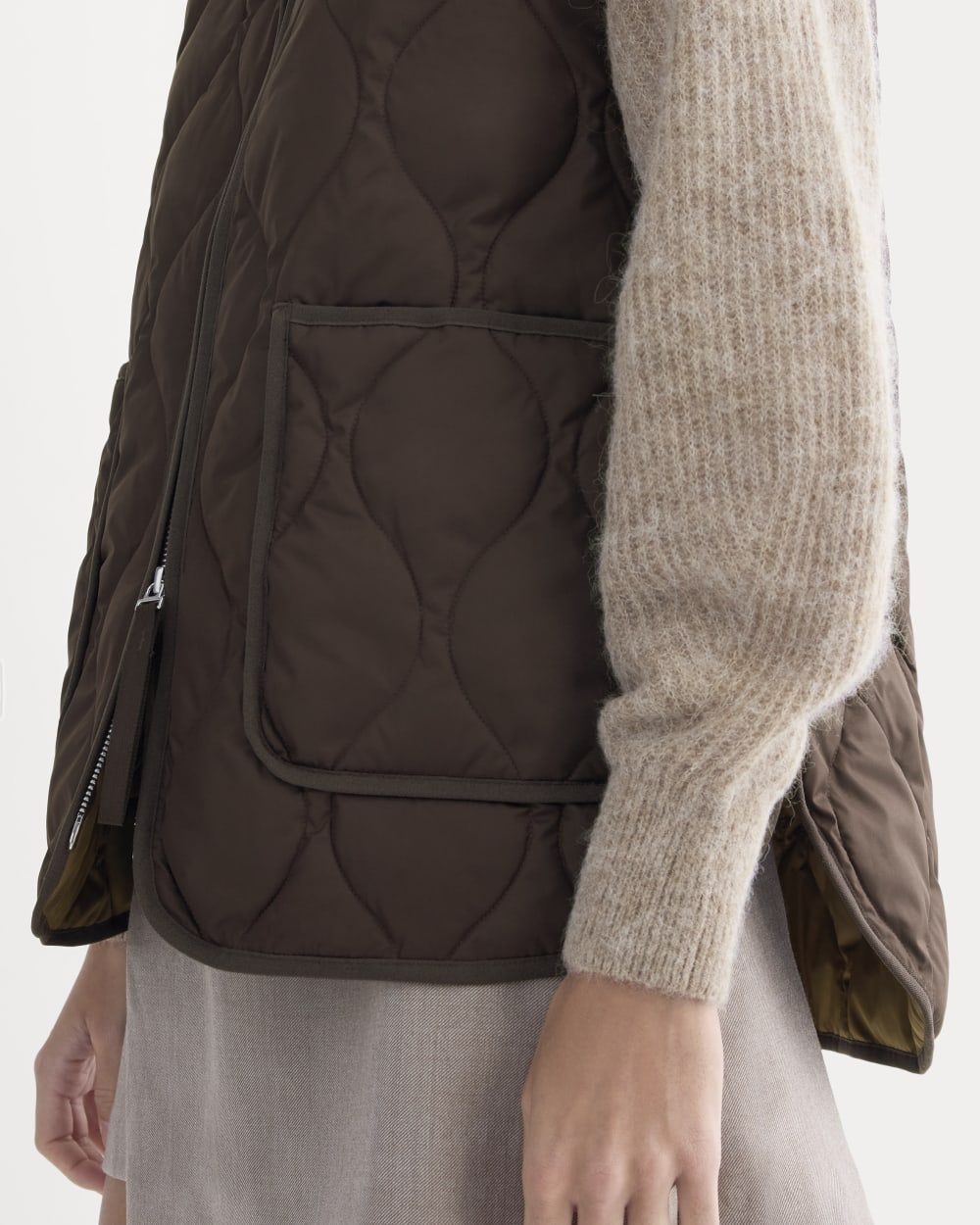 ReNew Quilted Vest | Coffee Bean