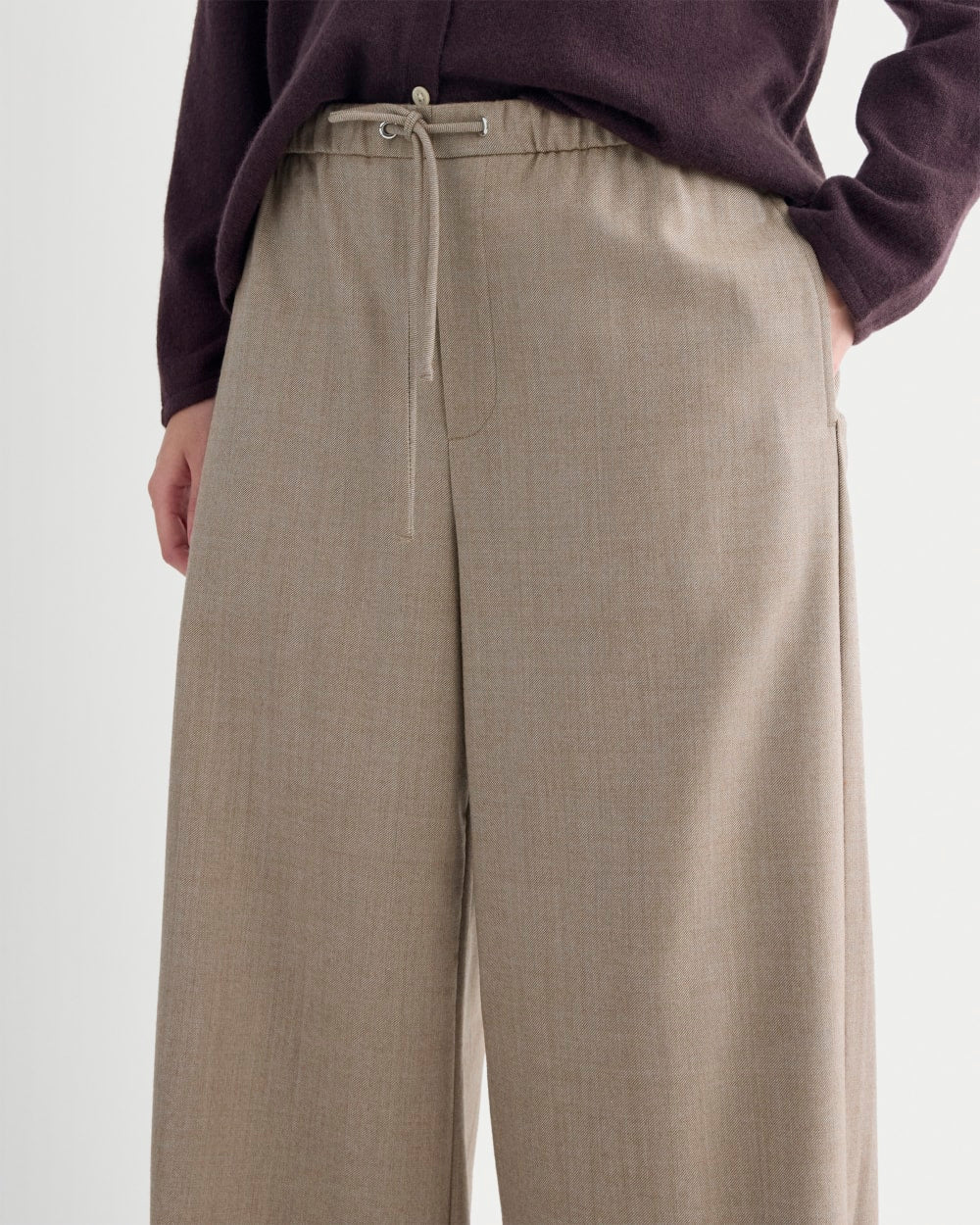 Pull-On Trouser in Tailor Twill | Light Taupe