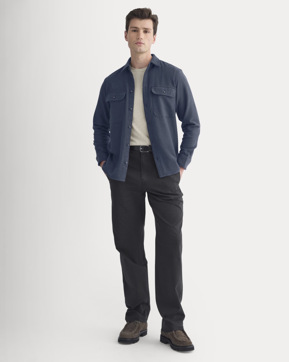 The Heavyweight Overshirt | Uniform | Heather Rich Navy
