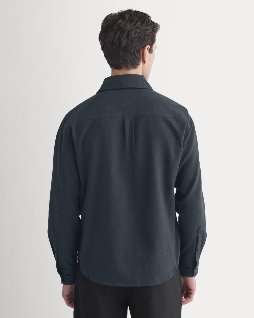 Brushed Flannel Shirt | Heathered Navy