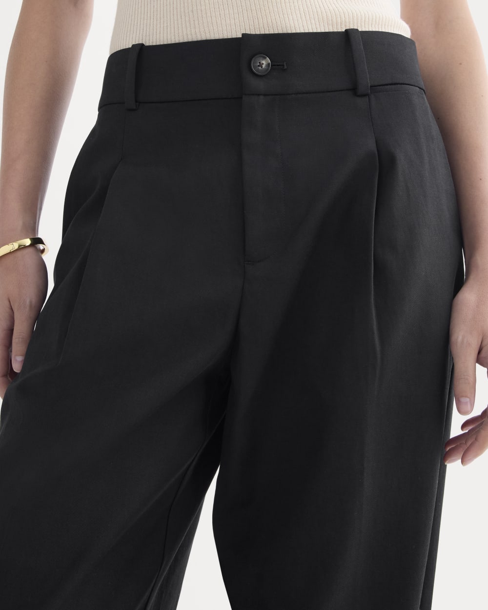 Wide-Leg Trouser in Buttersmooth | Black | 30" Inseam