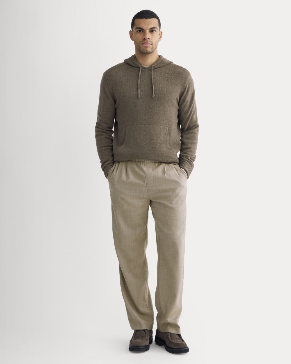 The Felted Merino Hoodie | Heather Chocolate Martini