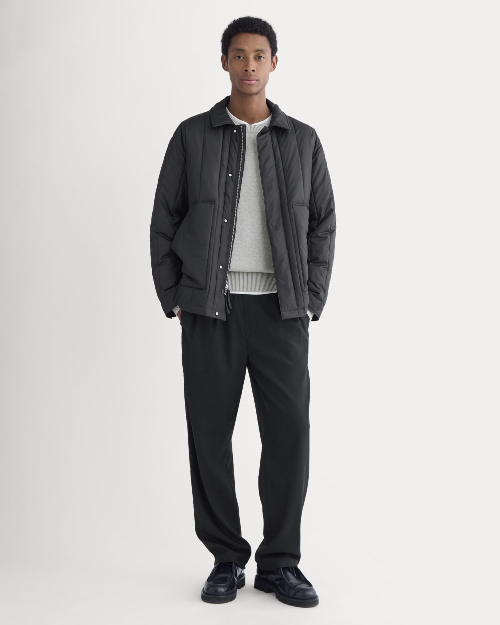ReNew Vertical-Quilted Jacket |  Black