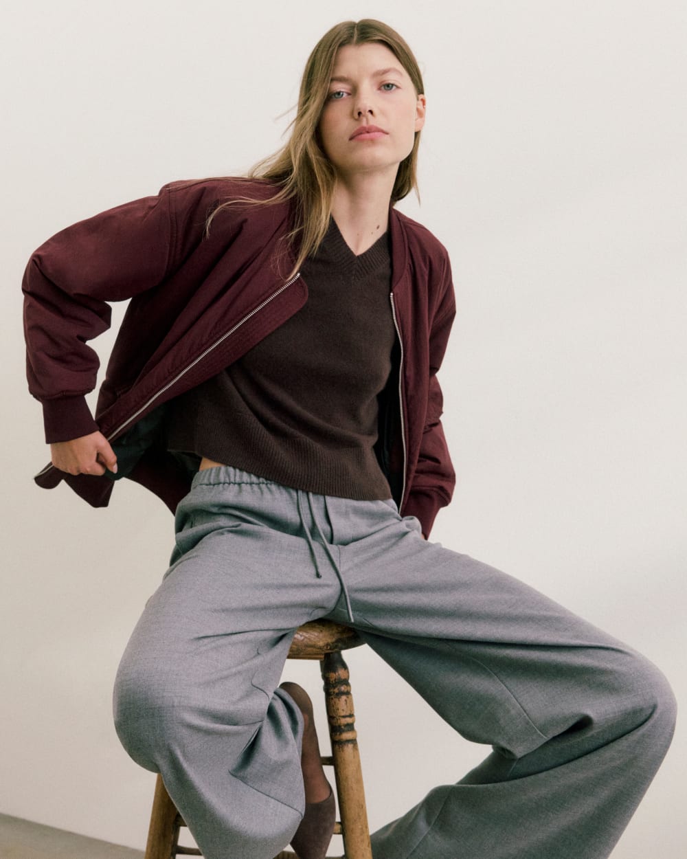 Pull-On Trouser in Tailor Twill | Heather Graphite