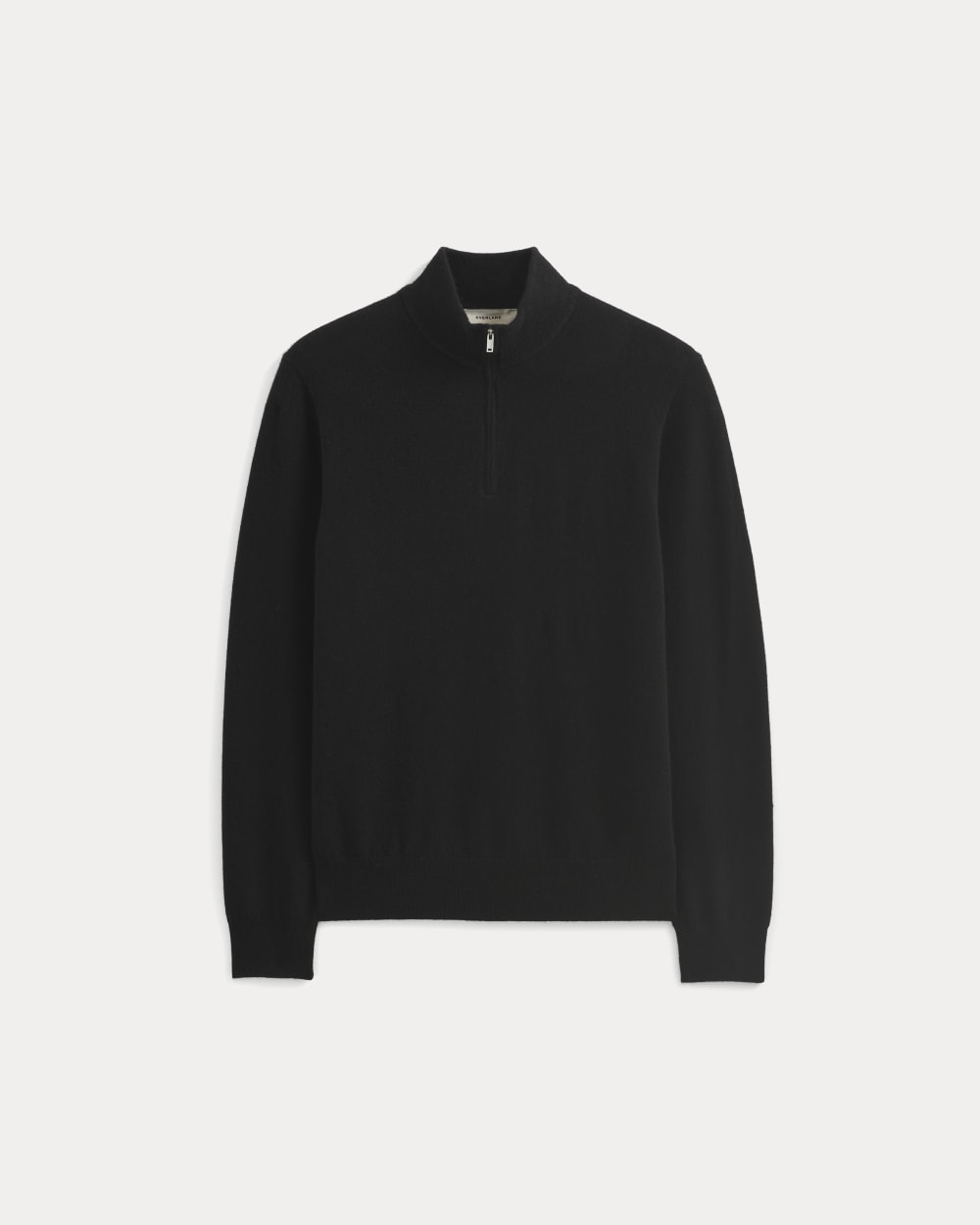 Cashmere Quarter Zip Sweater |  Black