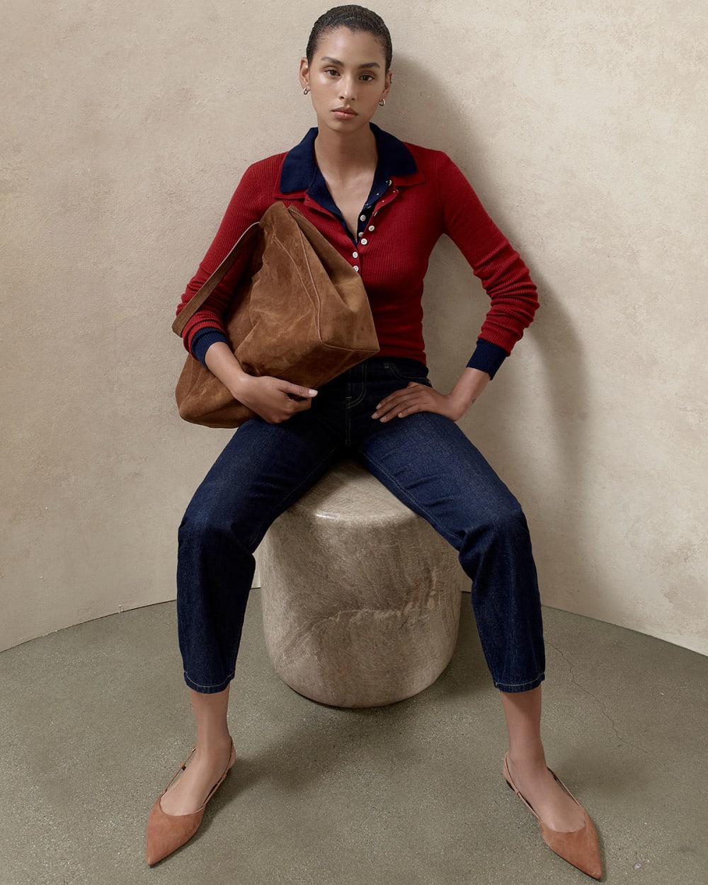 The Polo in Ultrasoft Merino | Merlot