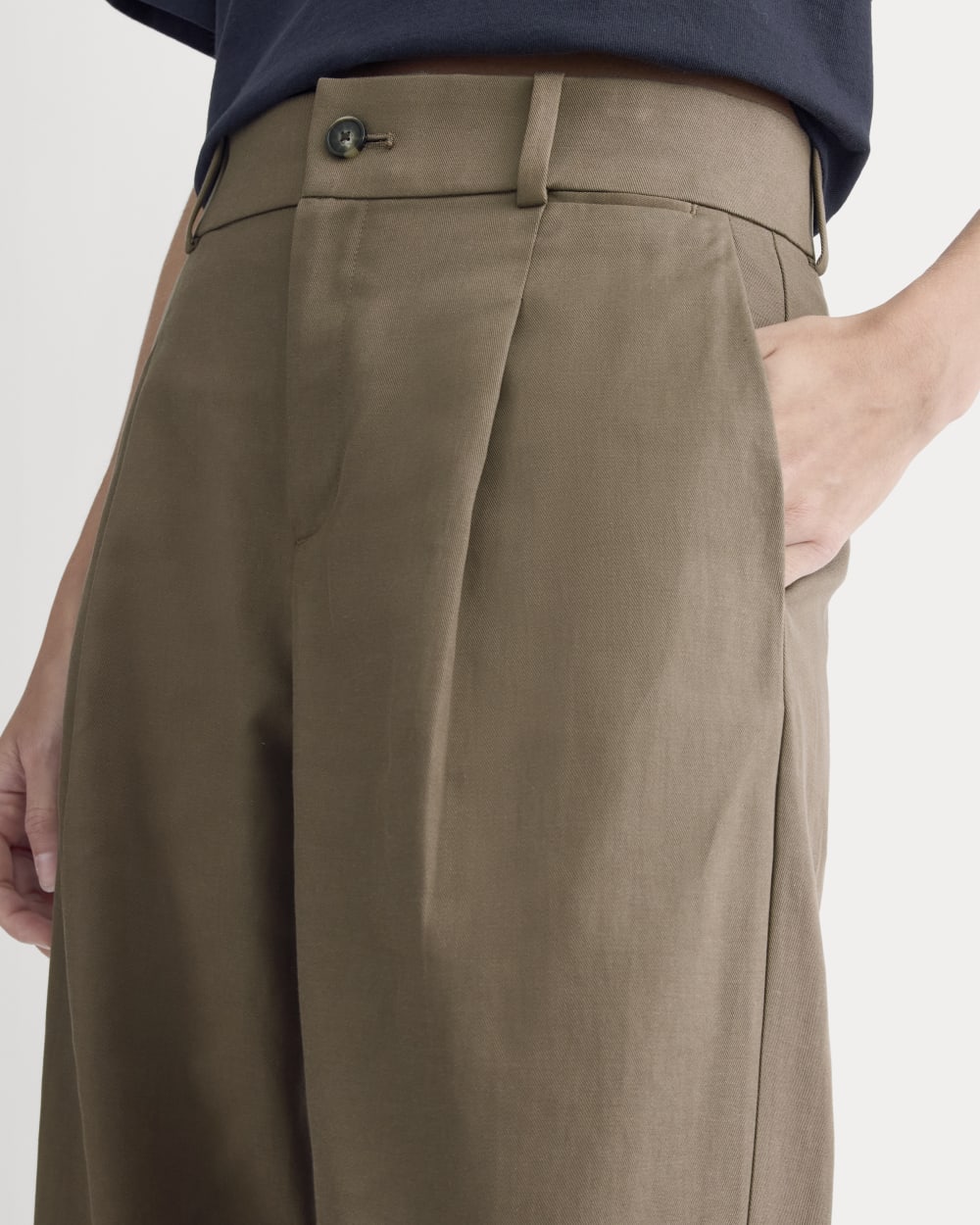 Wide-Leg Trouser in Buttersmooth | Deep Taupe | 30" Inseam