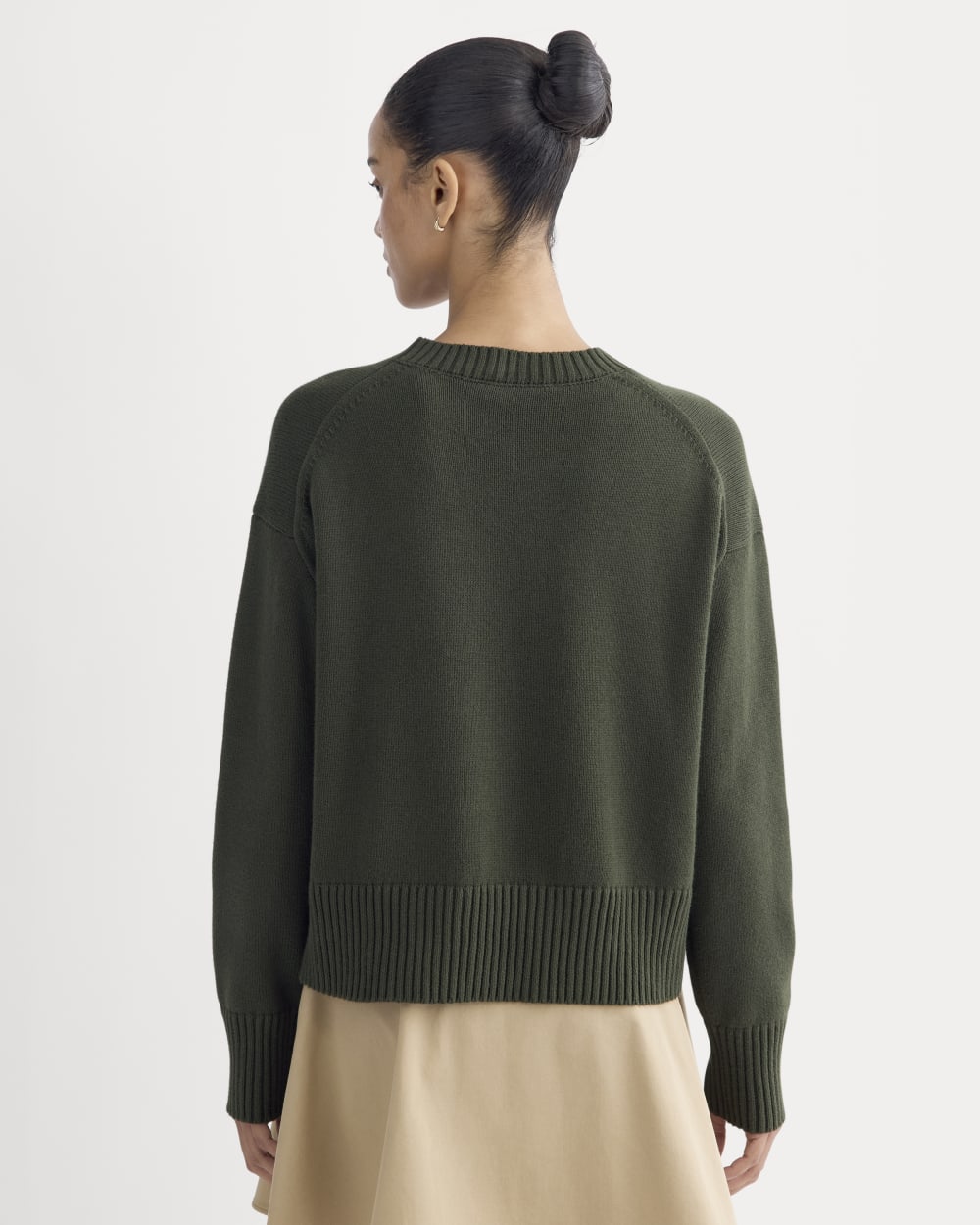 The Boxy Sweater in Everyday Cotton | Dark Green