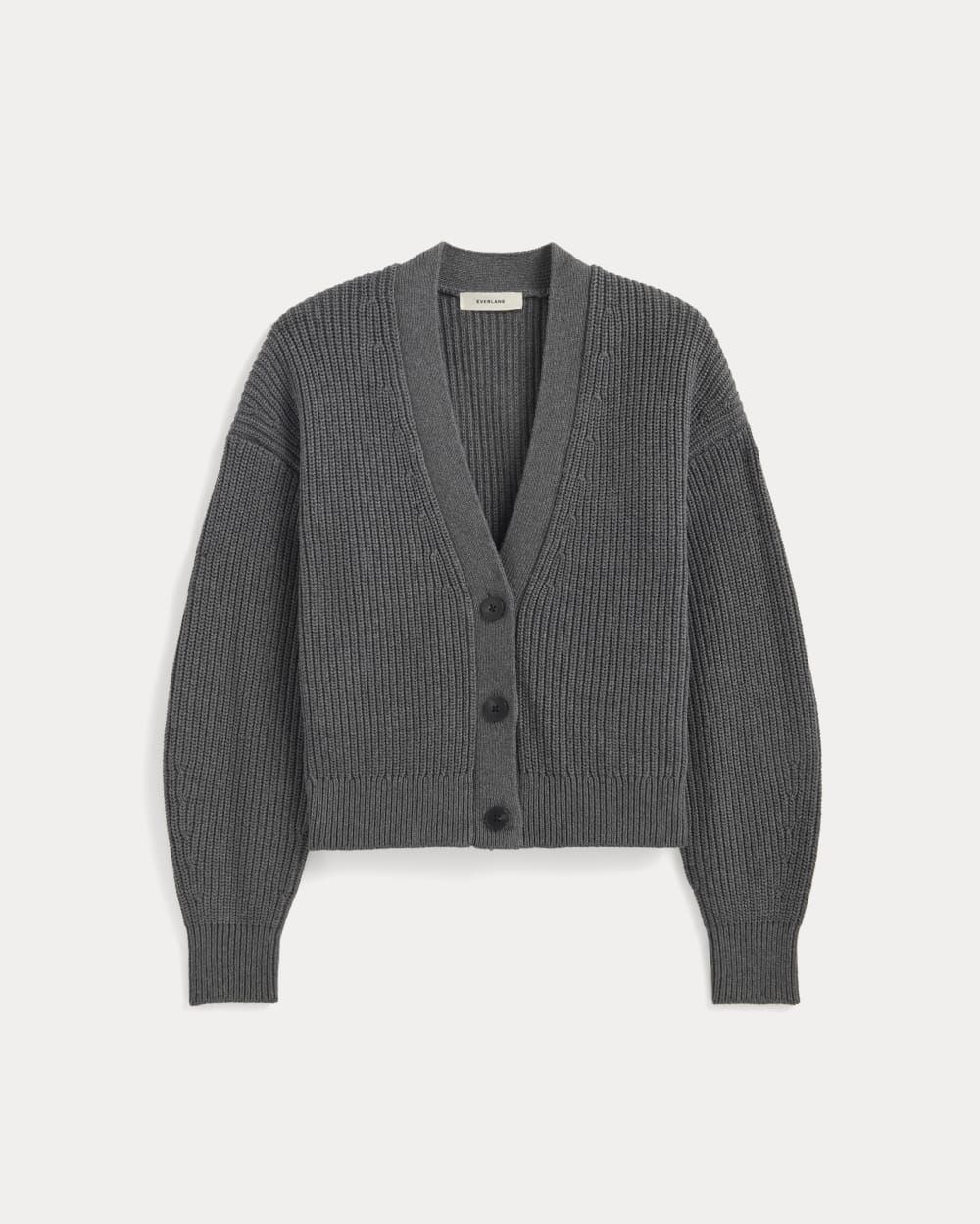 The Boxy Cardigan in Everyday Cotton | Heathered Charcoal