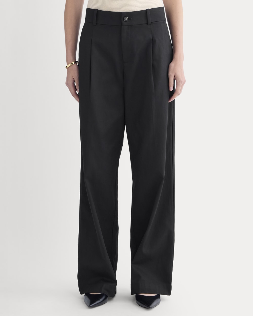 Wide-Leg Trouser in Buttersmooth | Black | 30" Inseam