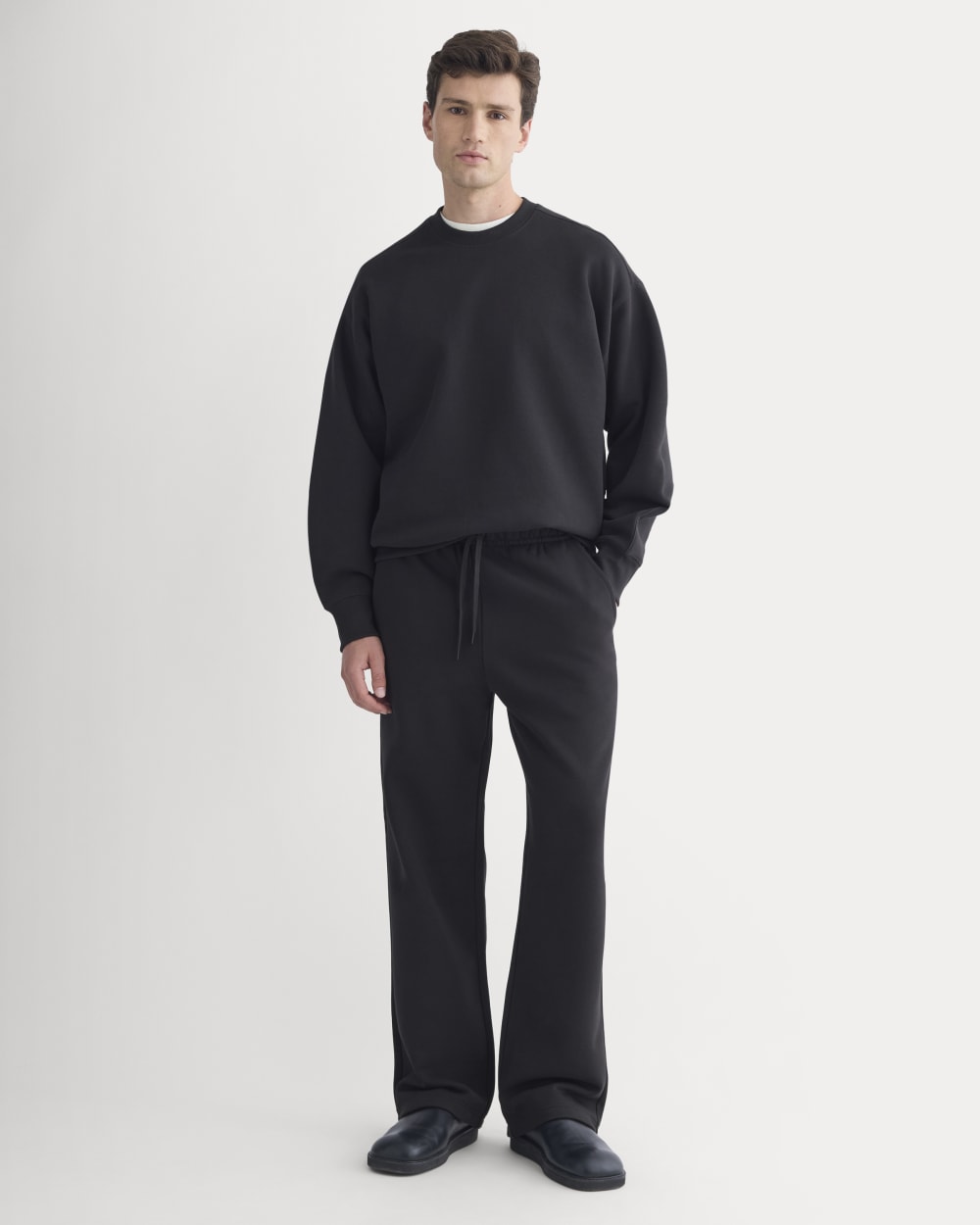 Luxe Fleece Crew Pullover |  Black