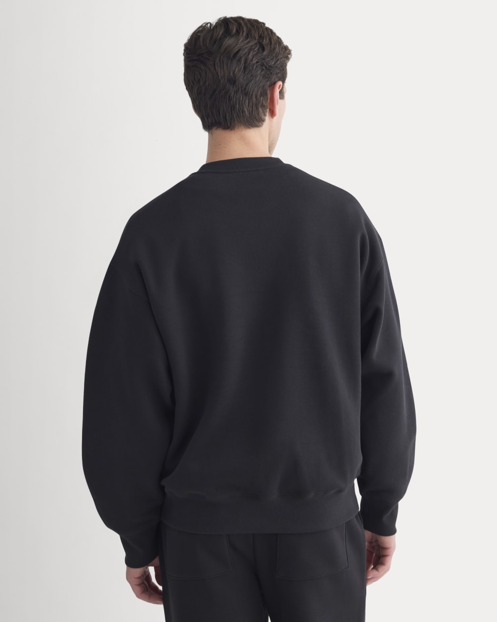 Luxe Fleece Crew Pullover |  Black