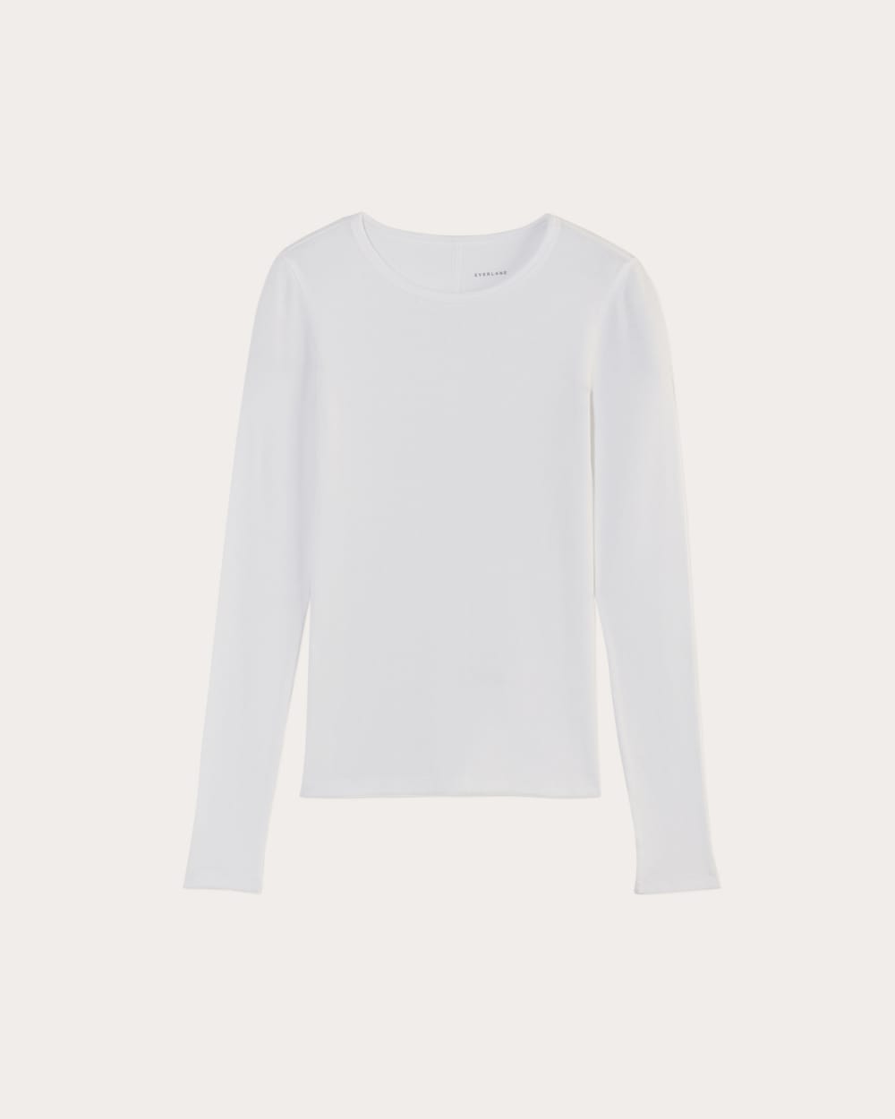 The Luxe Rib Long-Sleeve Crew | White