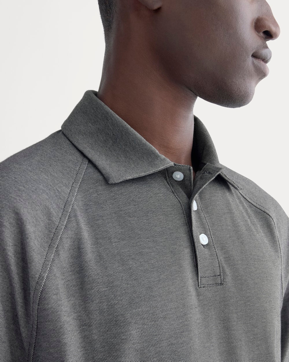 Startup Raglan Polo | Black Chambray