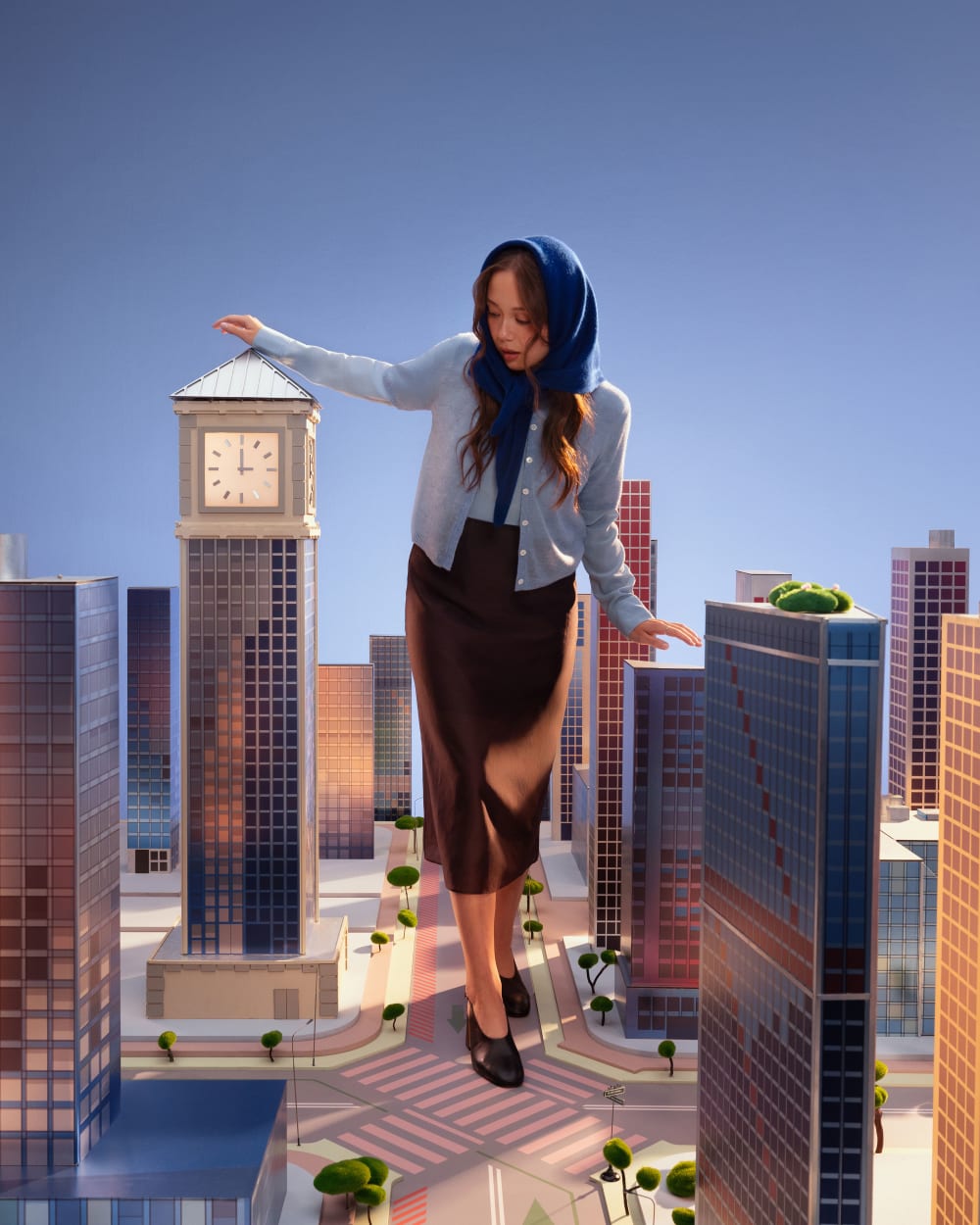 The Air Alpaca™ Short-Sleeve Cardigan | Soft Blue